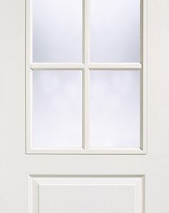 White Primed Classical (CLEAR FLAT GLASS) Woodgrain - LPD